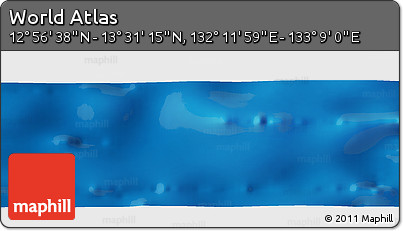Physical Panoramic Map of the Area around 13° 13' 56" N, 132° 40' 30" E