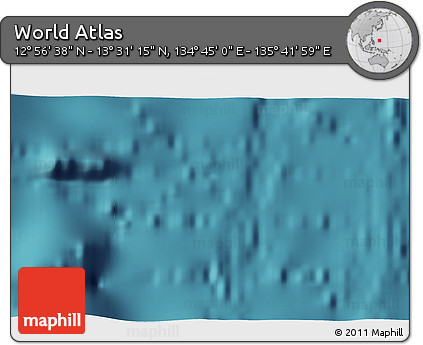 Satellite 3D Map of the Area around 13° 13' 56" N, 135° 13' 29" E