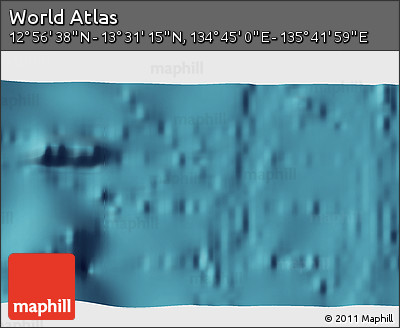 Satellite 3D Map of the Area around 13° 13' 56" N, 135° 13' 29" E