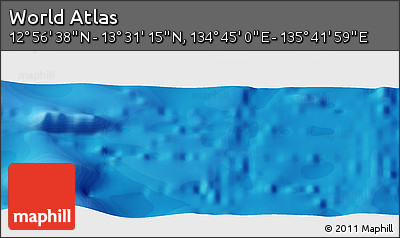 Political Panoramic Map of the Area around 13° 13' 56" N, 135° 13' 29" E
