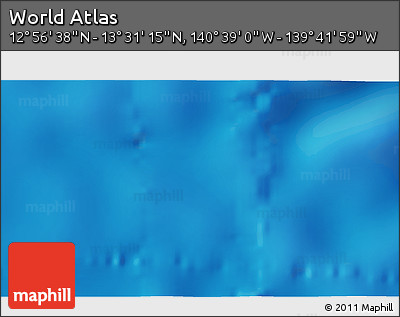 Physical 3D Map of the Area around 13° 13' 56" N, 140° 10' 30" W