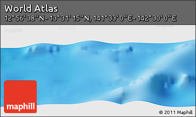 Physical Panoramic Map of the Area around 13° 13' 56" N, 142° 1' 30" E