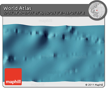 Satellite 3D Map of the Area around 13° 13' 56" N, 142° 52' 30" E