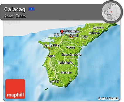 Physical 3D Map of Calacag