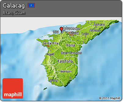 Physical 3D Map of Calacag