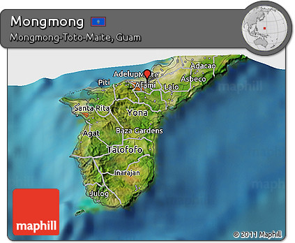 Satellite 3D Map of Mongmong