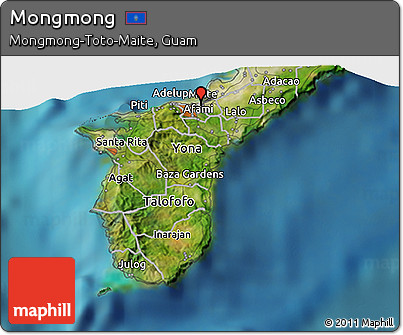 Satellite 3D Map of Mongmong