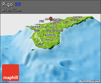 Physical Panoramic Map of Pigo