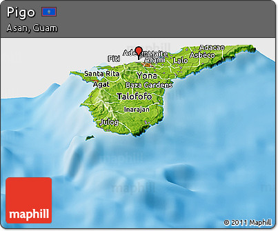 Physical Panoramic Map of Pigo