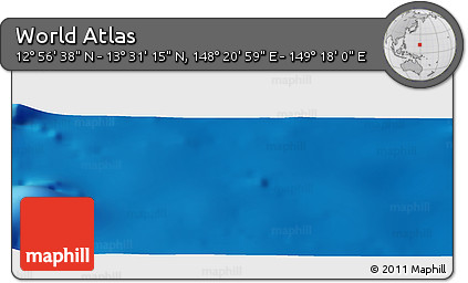Physical Panoramic Map of the Area around 13° 13' 56" N, 148° 49' 29" E