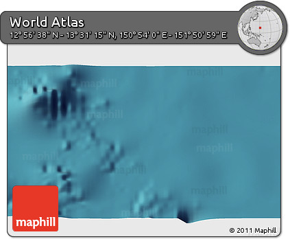 Satellite 3D Map of the Area around 13° 13' 56" N, 151° 22' 30" E