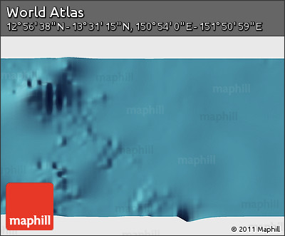 Satellite 3D Map of the Area around 13° 13' 56" N, 151° 22' 30" E