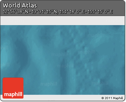 Satellite 3D Map of the Area around 13° 13' 56" N, 154° 46' 30" E