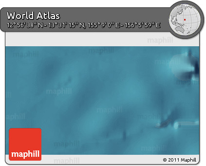 Satellite 3D Map of the Area around 13° 13' 56" N, 155° 37' 30" E