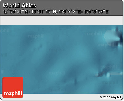 Satellite 3D Map of the Area around 13° 13' 56" N, 155° 37' 30" E