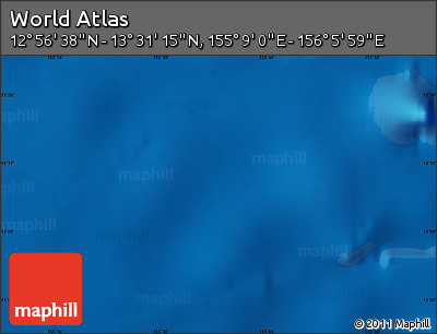 Physical Map of the Area around 13° 13' 56" N, 155° 37' 30" E