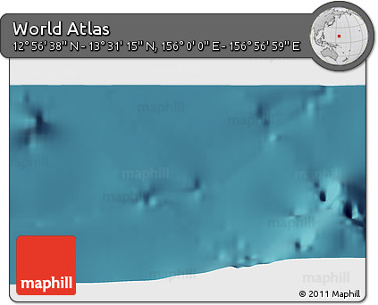 Satellite 3D Map of the Area around 13° 13' 56" N, 156° 28' 29" E