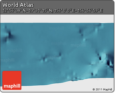 Satellite 3D Map of the Area around 13° 13' 56" N, 156° 28' 29" E