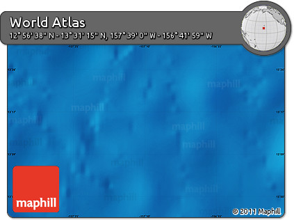 Physical Map of the Area around 13° 13' 56" N, 157° 10' 30" W