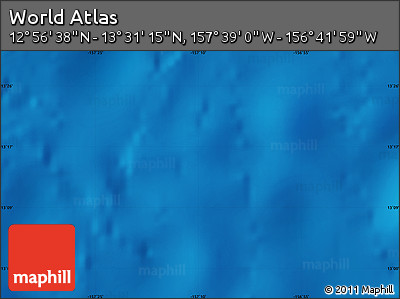 Physical Map of the Area around 13° 13' 56" N, 157° 10' 30" W