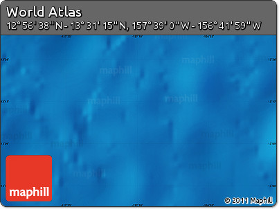 Physical Map of the Area around 13° 13' 56" N, 157° 10' 30" W
