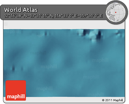 Satellite 3D Map of the Area around 13° 13' 56" N, 159° 1' 30" E