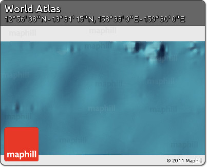 Satellite 3D Map of the Area around 13° 13' 56" N, 159° 1' 30" E