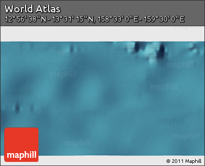 Satellite 3D Map of the Area around 13° 13' 56" N, 159° 1' 30" E