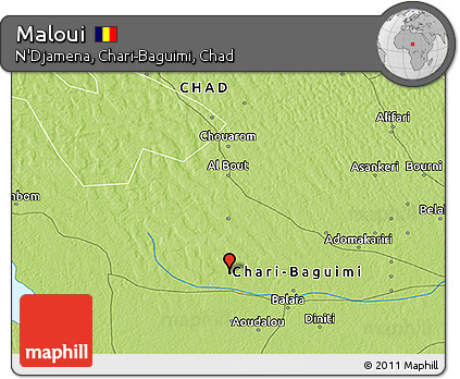 Physical 3D Map of Maloui
