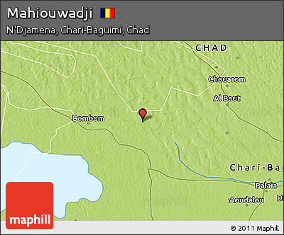 Physical 3D Map of Mahiouwadji