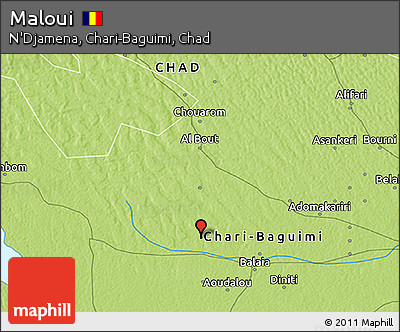 Physical 3D Map of Maloui