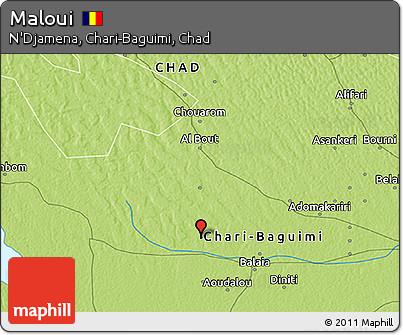 Physical 3D Map of Maloui