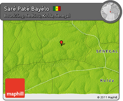 Physical 3D Map of Saré Paté Bayélo