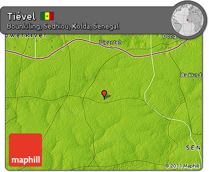 Physical 3D Map of Tiével