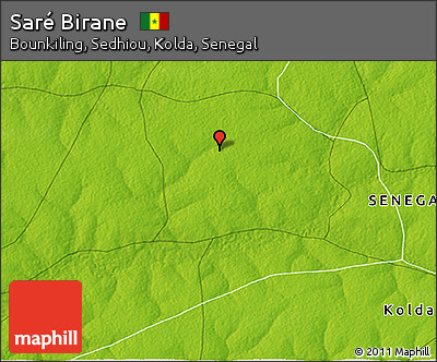 Physical 3D Map of Saré Birane