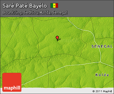 Physical 3D Map of Saré Paté Bayélo