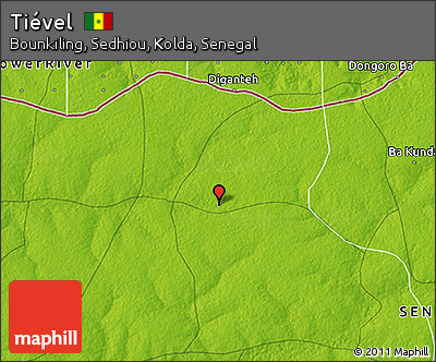 Physical 3D Map of Tiével