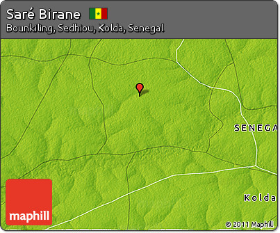 Physical 3D Map of Saré Birane