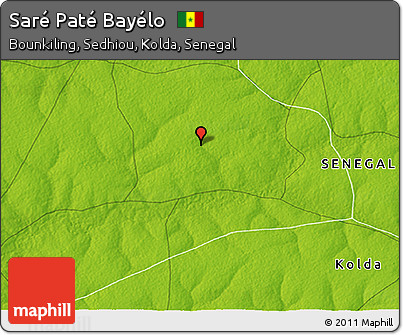 Physical 3D Map of Saré Paté Bayélo