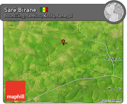 Satellite 3D Map of Saré Birane