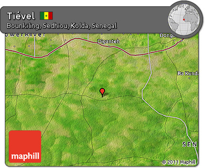 Satellite 3D Map of Tiével