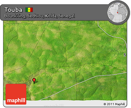 Satellite 3D Map of Touba