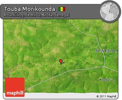 Satellite 3D Map of Touba Morikounda