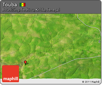 Satellite 3D Map of Touba