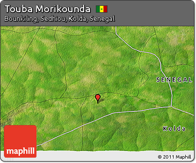 Satellite 3D Map of Touba Morikounda