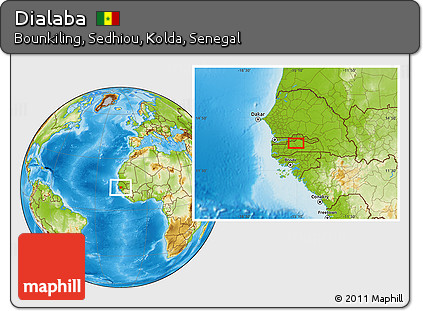 Physical Location Map of Dialaba