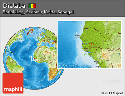 Physical Location Map of Dialaba