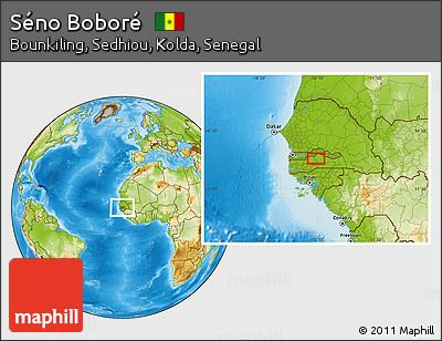 Physical Location Map of Séno Boboré