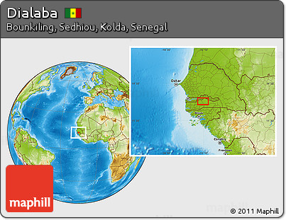 Physical Location Map of Dialaba