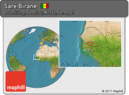 Satellite Location Map of Saré Birane